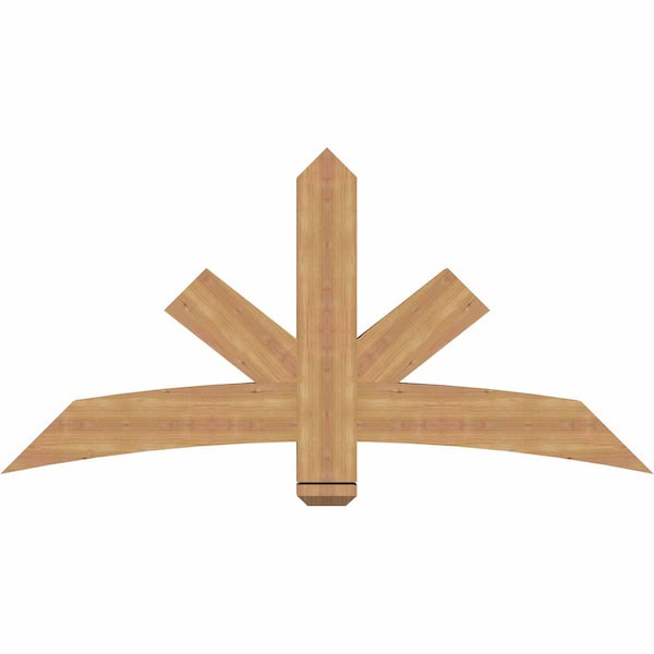 Ekena Millwork Alberta Smooth Timber Gable Bracket, Western Red Cedar, 60"W x 30"H x 3 1/2"D x 5 1/2"F, 12/12 Pitch GBW060X30X0406ALB00SWR - main